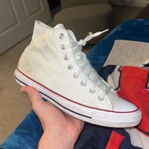 All white chuck taylors size 8.5